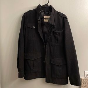 Men’s black pea coat